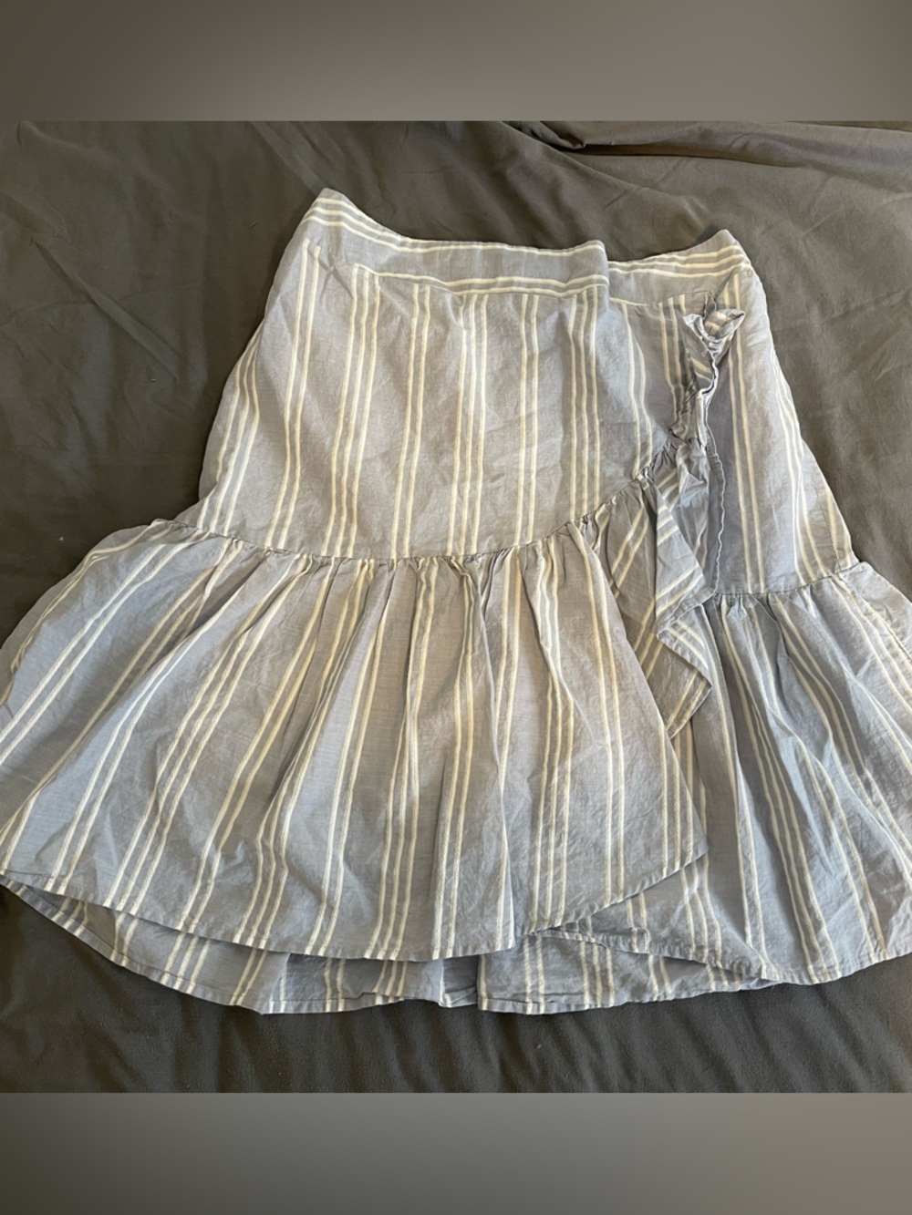 a new day Light Blue & White Smocked Waist Maxi Skirt